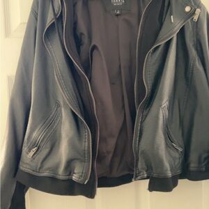 Torrid Black Bomber Jacket with Elastic Cuffs